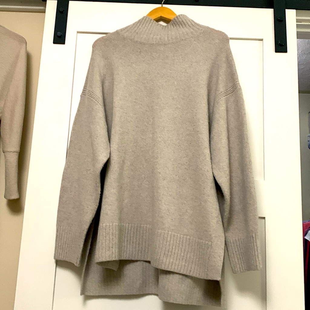 H&M Oatmeal Coloured Oversized Sweater.